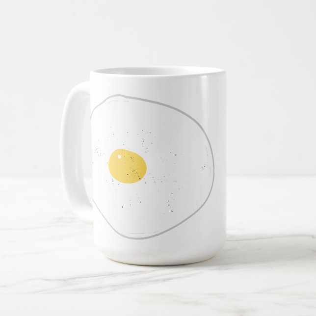 Caneca De Café Presente de Café da Manhã com Ovo Frito Sunny Side (Frente Esquerda)