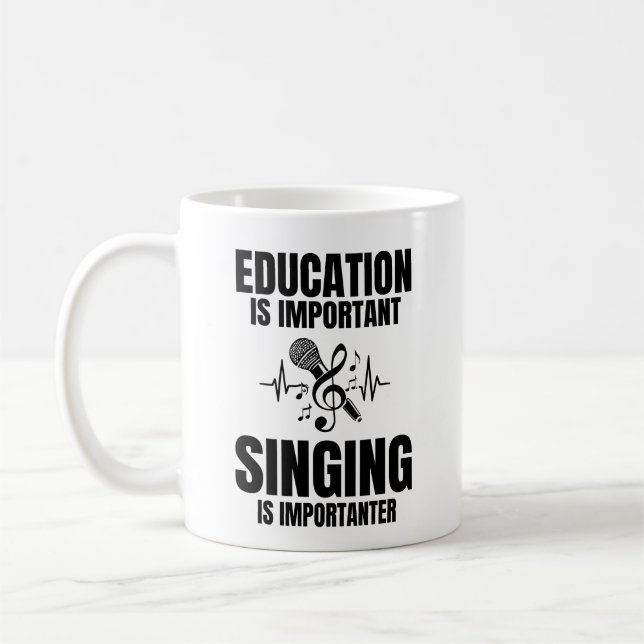 Caneca De Café Presente de Cantor para Aluno de Canto e Professor (Esquerda)