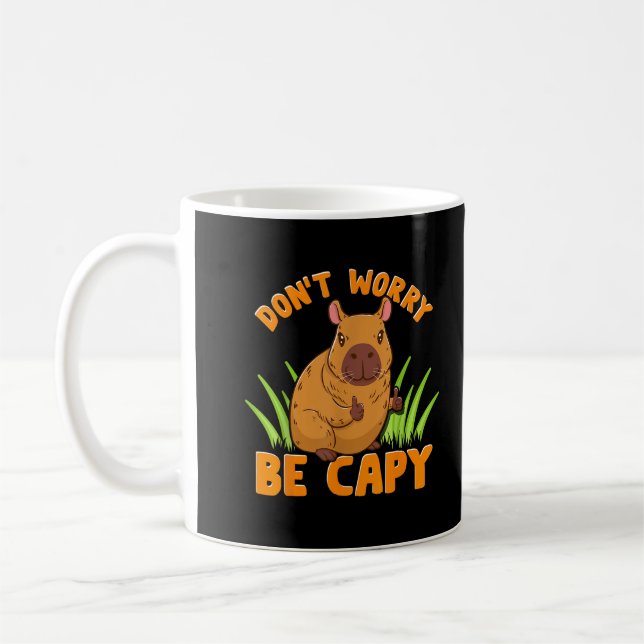 Caneca De Café Presente de Capivara Fofa Engraçado Dono Amante de (Esquerda)