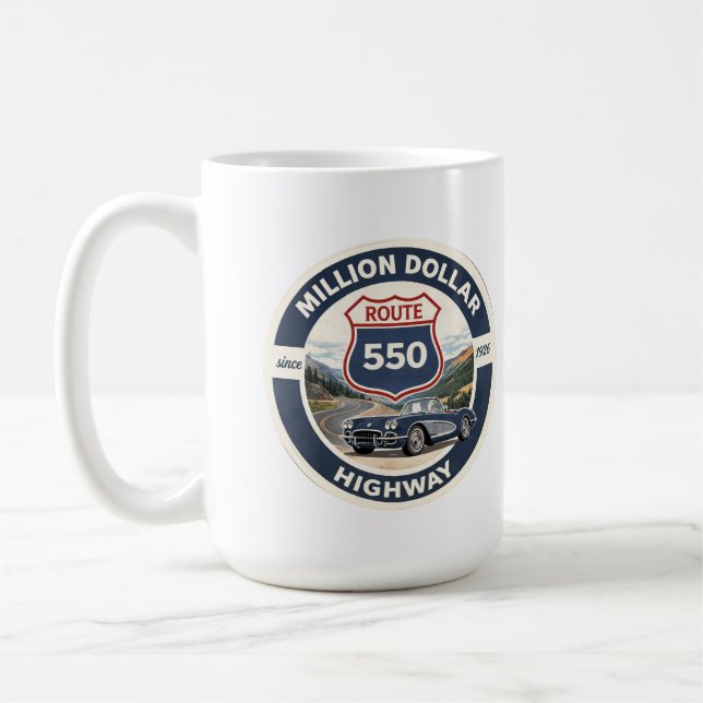 Caneca De Café Presente de carro clássico da Million Dollar Highw (Esquerda)