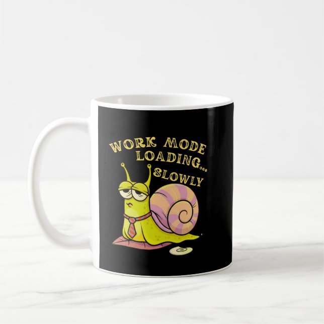 Caneca De Café Presente de Cartoon Humorístico de Modo de Trabalh (Esquerda)