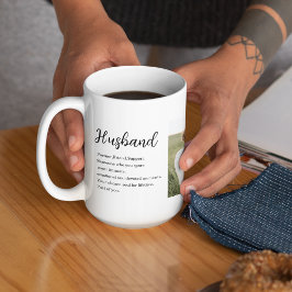 Caneca De Café Presente de Casal de Colagem Foto e Marido Românti