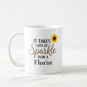 Caneca De Café Presente de citação de Sparkle para Florista