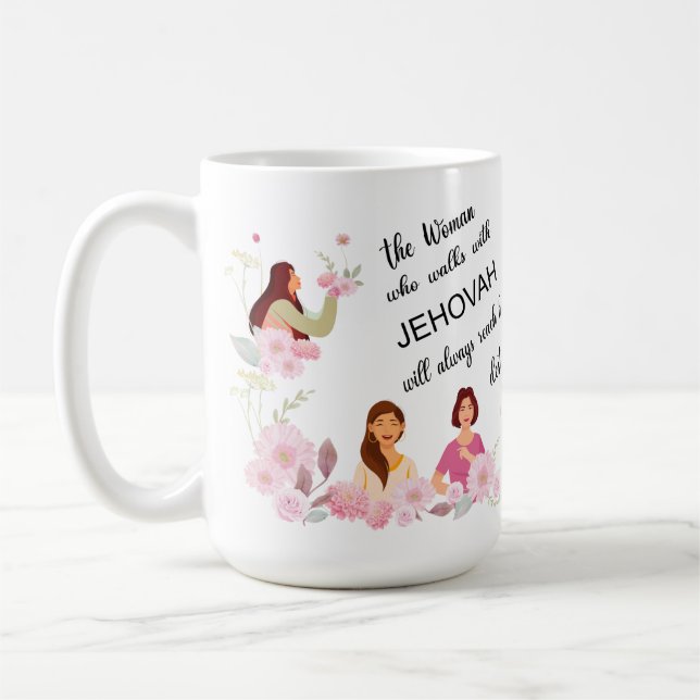 Caneca De Café Presente de citação do Irmã JW Personalizada (Esquerda)