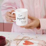 Caneca De Café Presente de citação preto romântica da Tendy<br><div class="desc">Presente de citação preto romântica da Tendy</div>