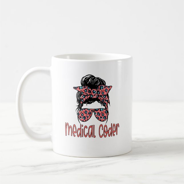 Caneca De Café Presente de Codificação Médica (Esquerda)