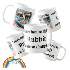 Caneca De Café Presente de coelho dono do coelho
