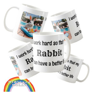 Caneca De Café Presente de coelho dono do coelho