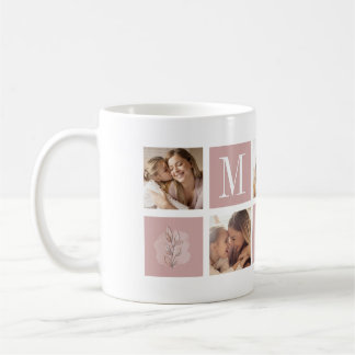 Caneca De Café Presente de Colagem de Fotos Amor Mãe