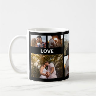 Caneca De Café Presente de Colagem de Fotos Românticas para Casai
