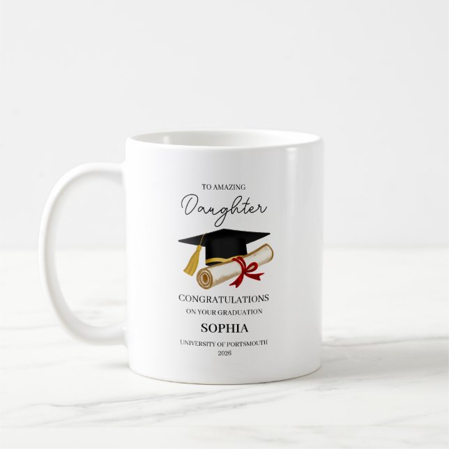 Caneca De Café Presente de Conclusão de Curso da Filha (Esquerda)