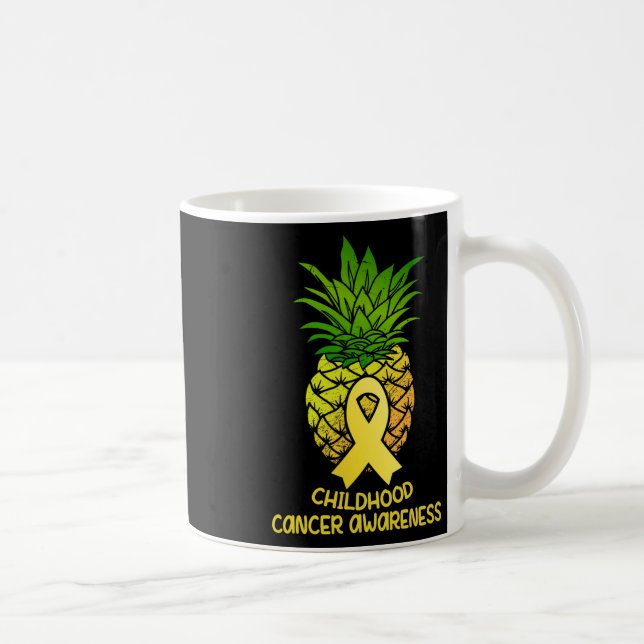 Caneca De Café Presente de Consciência do Cancer de Infância do A (Direita)