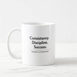 Caneca De Café Presente de Consistência Disciplina Sucesso
