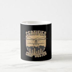 Caneca De Café Presente de Crop Duster Certificado pela Vintage