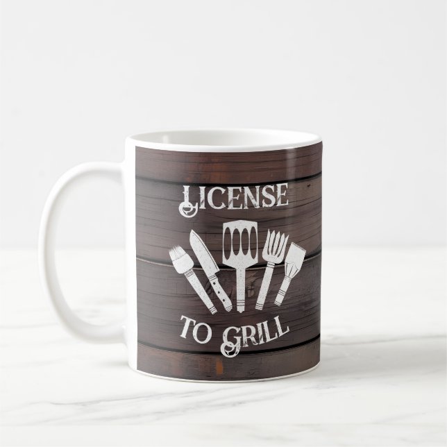 Caneca De Café Presente de Culinária Divertida Rústica para Homen (Esquerda)
