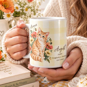 Caneca De Café Presente de Dama de Honra com Cravo Flor de Nascim