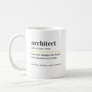 Caneca De Café Presente de Definição de Arquiteto Engraçado