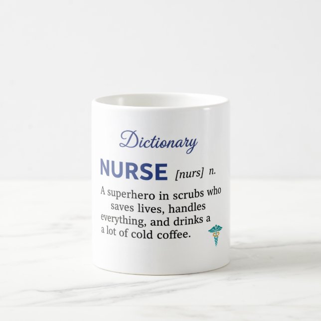 Caneca De Café Presente de Definição de Enfermeira Engraçada (Centro)