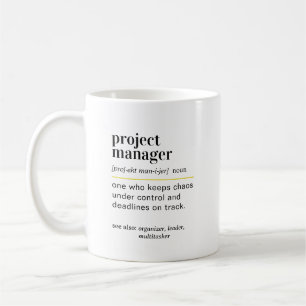 Caneca De Café Presente de Definição de Gerente de Projetos Engra