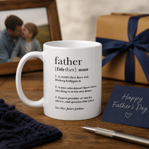 Caneca De Café Presente de Definição de Pai Engraçado para o Dia