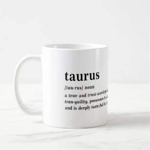 Caneca De Café Presente de Definição Estética Astrologia Touro