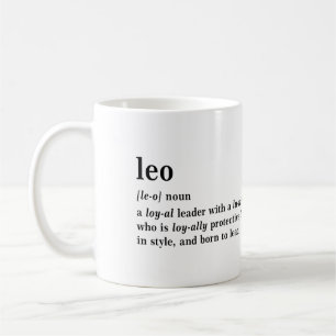 Caneca De Café Presente de Definição Estética de Leão Astrologia