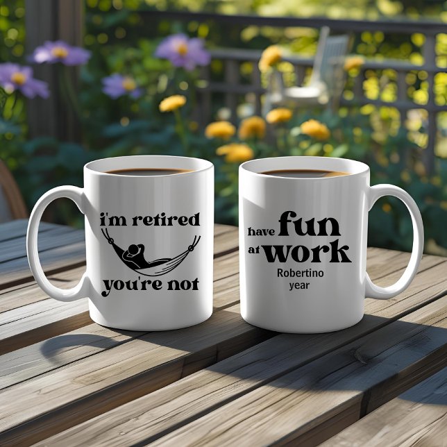 Caneca De Café Presente de despedida engraçado para aposentadoria (Criador carregado)