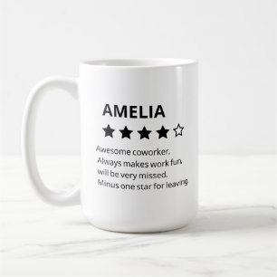 Caneca De Café Presente de despedida personalizado - Funny 4 Star