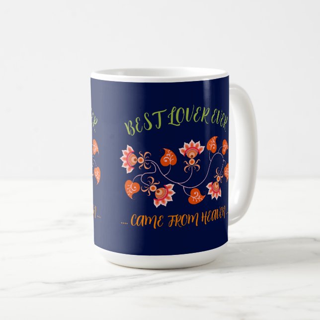 Caneca De Café PRESENTE DE dia de os namorados, ESPOSA, MARIDO (Frente Esquerda)