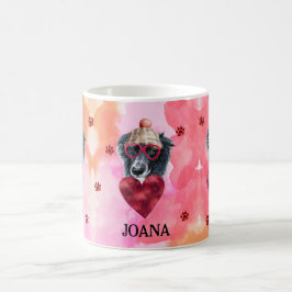 Caneca De Café Presente de Dia dos Namorados Cachorro Border Coll
