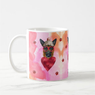 Caneca De Café Presente de Dia dos Namorados Cachorro Pastor Alem