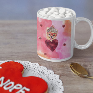 Caneca De Café Presente de Dia dos Namorados Cachorro Pomerânia L