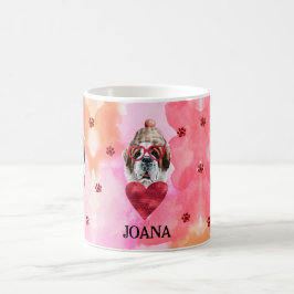 Caneca De Café Presente de Dia dos Namorados de Cachorro São Bern