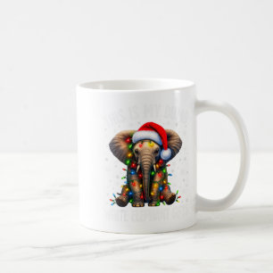 Caneca De Café Presente de Elefante Branco Engraçado para Adultos