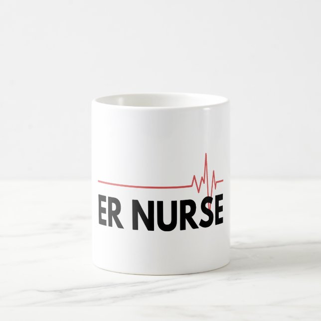 Caneca De Café Presente de Enfermagem de Enfermeira de Emergência (Centro)