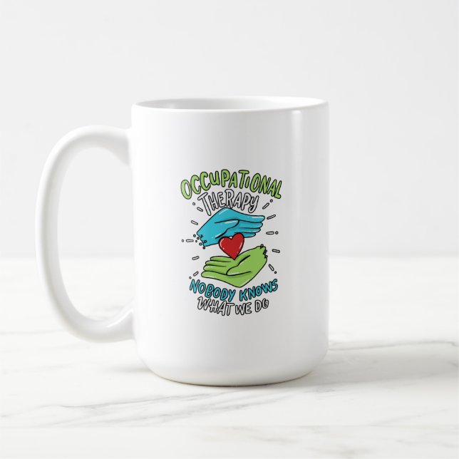 Caneca De Café Presente de Enfermeira com Terapêutica Ocupacional (Esquerda)