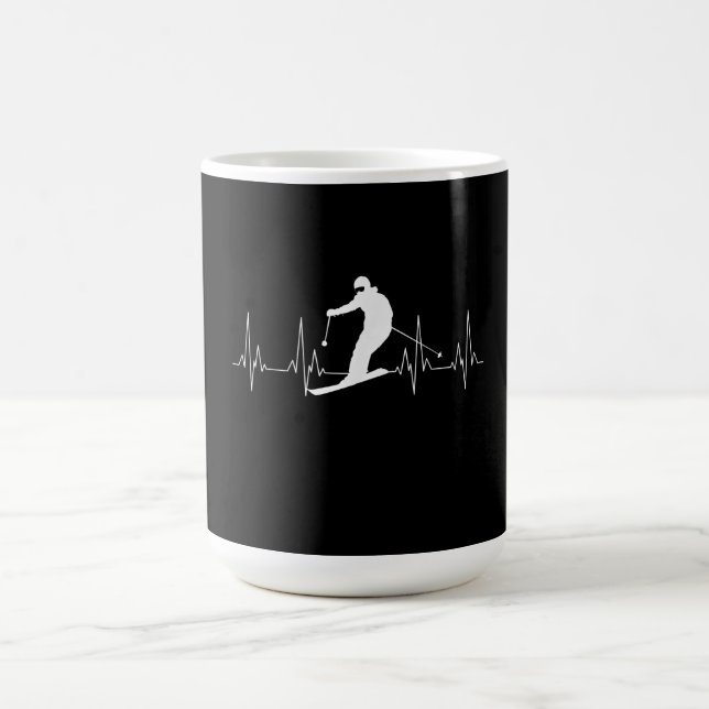 Caneca De Café Presente De Esqui De Pulso Para Esquiadores (Centro)