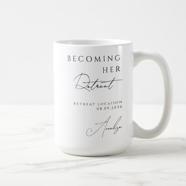 Caneca De Café Presente de Evento de Retiro Feminino Mínimo Adici (Direita)