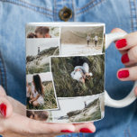 Caneca De Café Presente de família única e elegante com 5 fotogra<br><div class="desc">Moderna e mínima família de fotos. Com espaço para 5 fotografias. Presente ideal disponível para mães,  pais,  grandes avós de qualquer membro da família,  Natal,  aniversário,  aniversário,  dia de as mães e dia de os pais.</div>