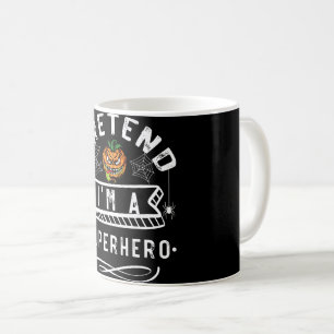 Caneca De Café Presente de Fantasia de Super-Herói para o Hallowe