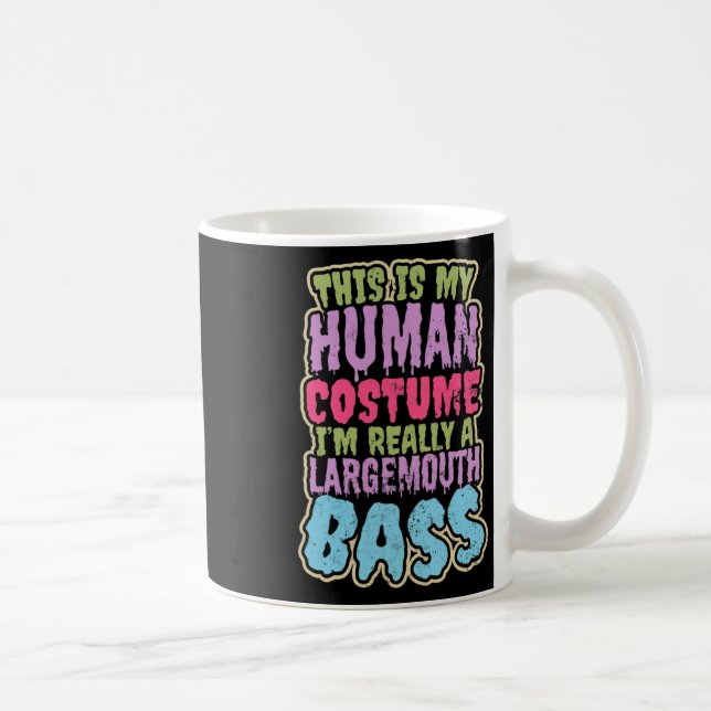 Caneca De Café Presente de Fantasia Humana de Design de Pesca Bys (Direita)