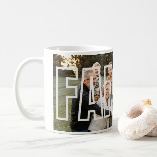 Caneca De Café Presente de Férias Gráfico Moderno e Único de Foto (Com Donut)
