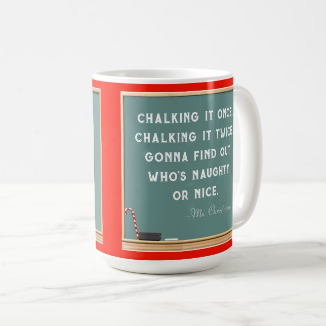 Caneca De Café Presente de Férias para Professores (Frente Esquerda)