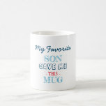 Caneca De Café Presente de filho favorito simples da Marinha para<br><div class="desc">Presente de filho favorito simples da Marinha para mãe</div>
