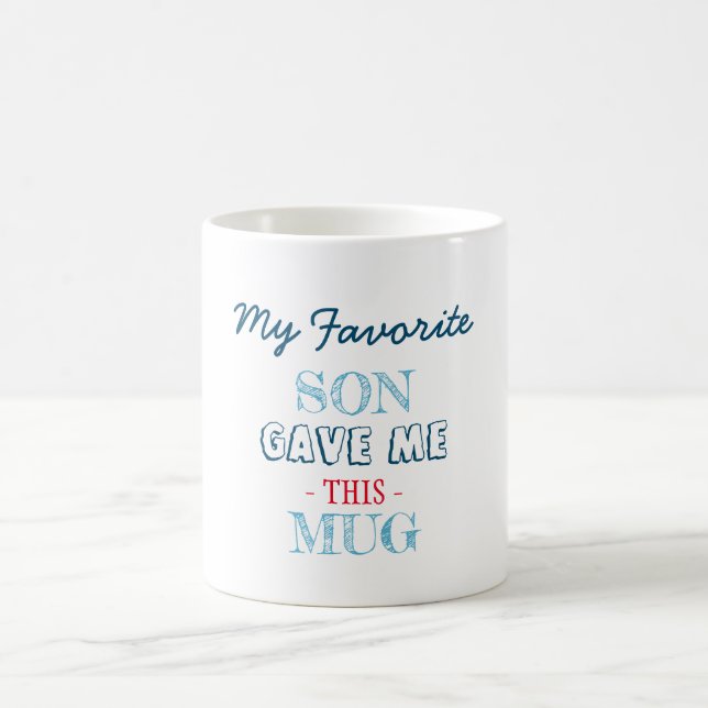 Caneca De Café Presente de filho favorito simples da Marinha para (Centro)