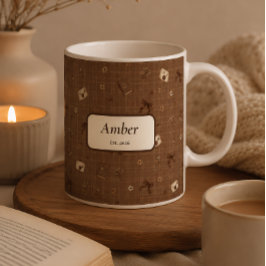 Caneca De Café Presente de Fita para Leitor de Livros Vintage com