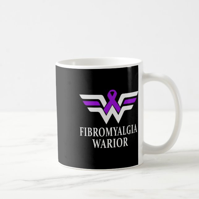 Caneca De Café Presente de Fita Roxa de Consciência do Guerreiro  (Direita)