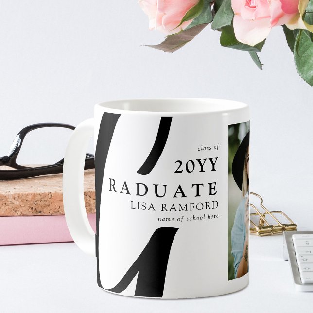 Caneca De Café Presente de Formatura de Fotografia de Graduado co (Criador carregado)