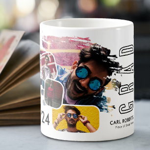 Caneca De Café Presente de Formatura Trendy Cool Smudge 4 Fotos C