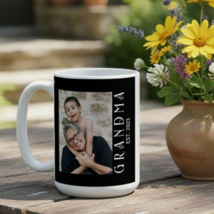 Caneca De Café Presente de Foto da Avó Estabelecida